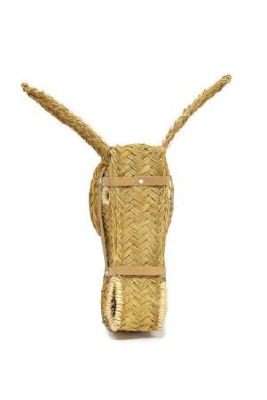 Cabeza de burro de esparto artesanal adorno decoracion hogar